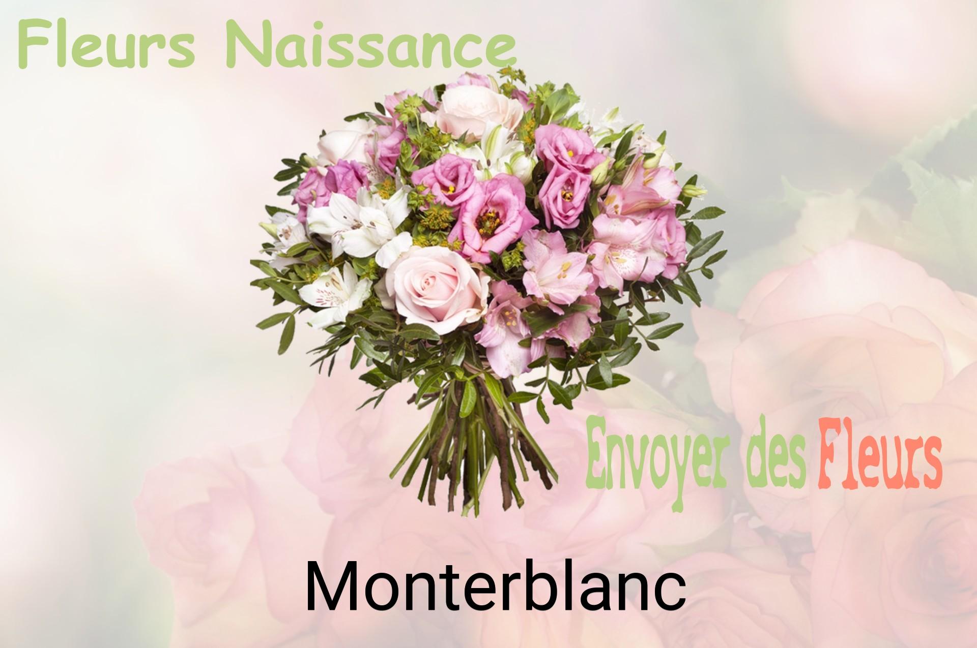 Bouquet de fleurs de naissance livré à Monterblanc